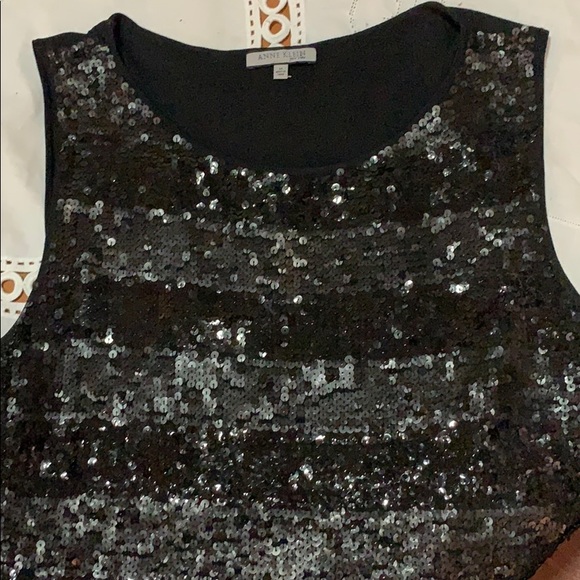 Anne Klein sleeveless sequin top great for the holidays - Picture 5 of 5
